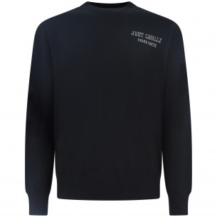 Maglione nero con logo per...