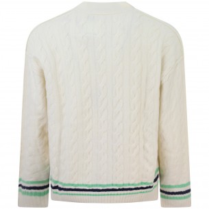 Cardigan bianco per uomo 2
