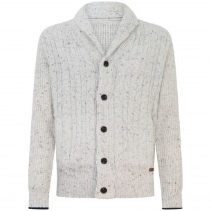 Cardigan a trecce bianco