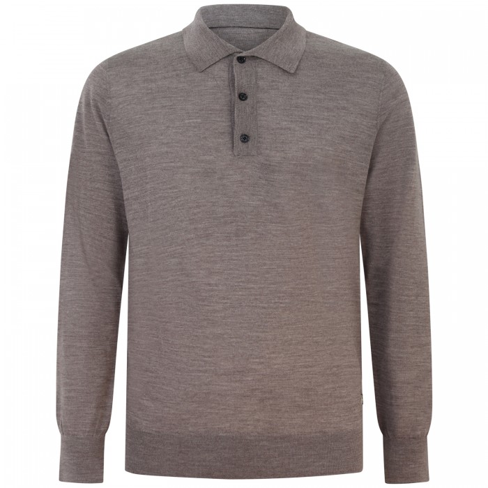 Maglione marrone con bottoni per uomo Maglione marrone con bottoni per uomo