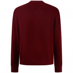 Cardigan bordeaux per uomo 2