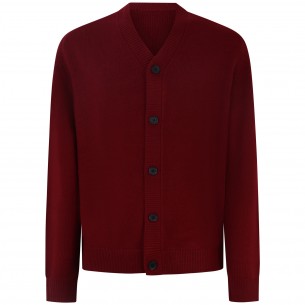 Cardigan bordeaux per uomo
