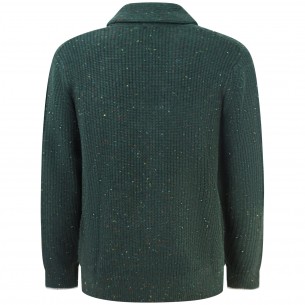 Cardigan a trecce verde 2