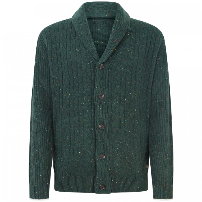 Cardigan a trecce verde Cardigan a trecce verde