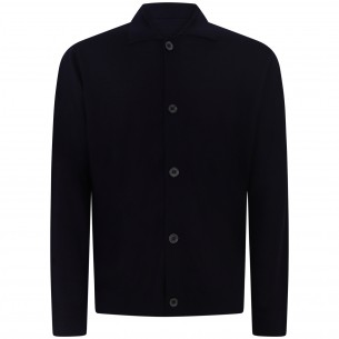 Cardigan in filo blu  per uomo