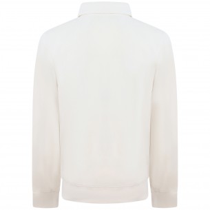 Felpa con collo polo panna... 2