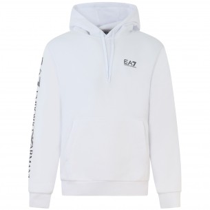 Felpa bianca con mini logo...