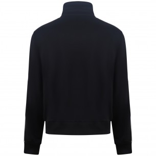 Felpa nera con zip  per uomo 2