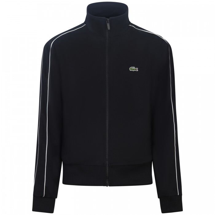 Felpa nera con zip  per uomo Felpa nera con zip  per uomo