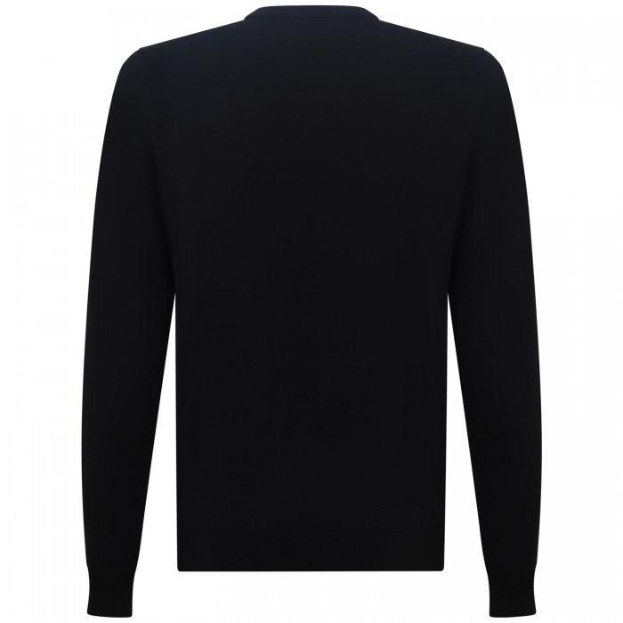 Maglione nero in lana per uomo Maglione nero in lana per uomo