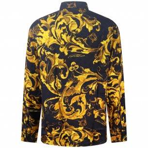 Camicia nera-oro per uomo 2