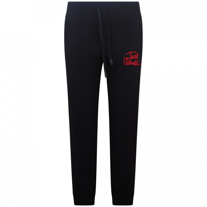 Pantalone tuta nero con mini logo per... Pantalone tuta nero con mini logo per...