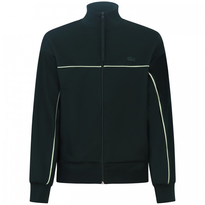 Felpa verde con zip per uomo Felpa verde con zip per uomo