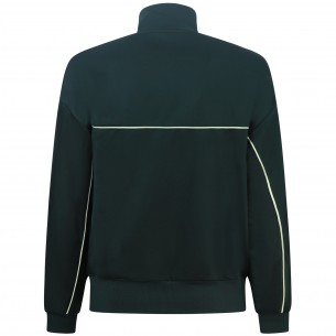 Felpa verde con zip per uomo 2