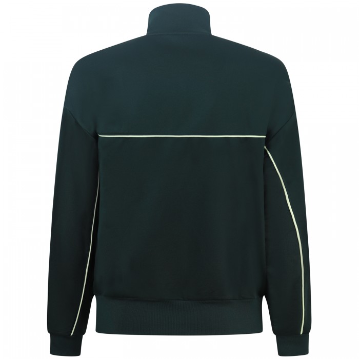 Felpa verde con zip per uomo Felpa verde con zip per uomo