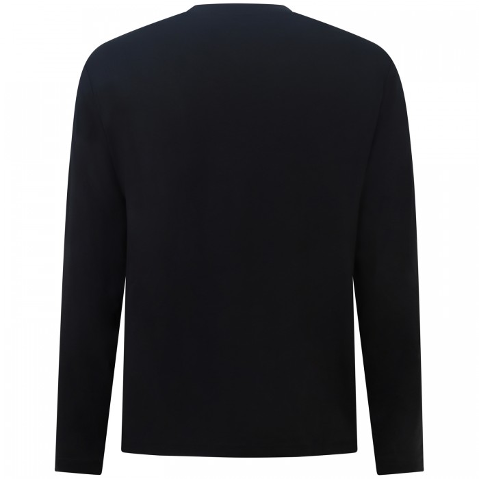 T-shirt nera a manica lunga per uomo T-shirt nera a manica lunga per uomo