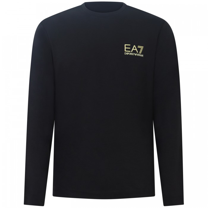 T-shirt nera a manica lunga per uomo T-shirt nera a manica lunga per uomo