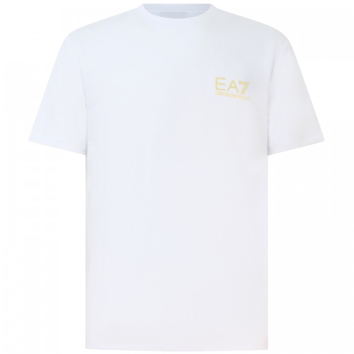 T-shirt bianca con mini logo per uomo T-shirt bianca con mini logo per uomo