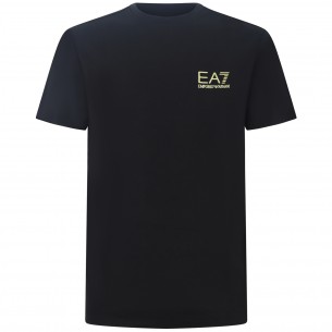 T-shirt nera con mini logo...