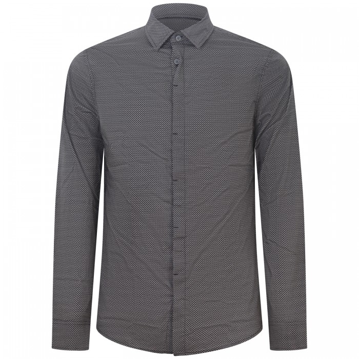 Camicia fantasia blu-beige per uomo Camicia fantasia blu-beige per uomo