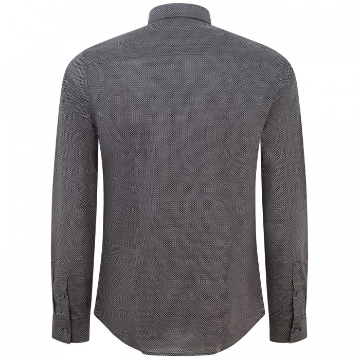 Camicia fantasia blu-beige per uomo Camicia fantasia blu-beige per uomo