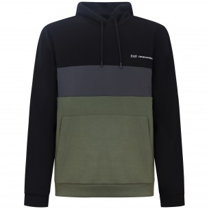 Felpa verde e nera con logo...