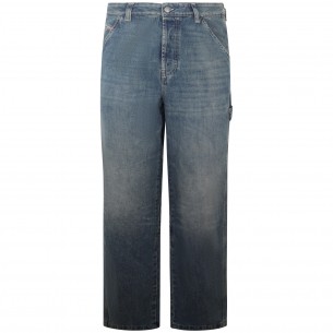 Jeans con tasconi blu per uomo