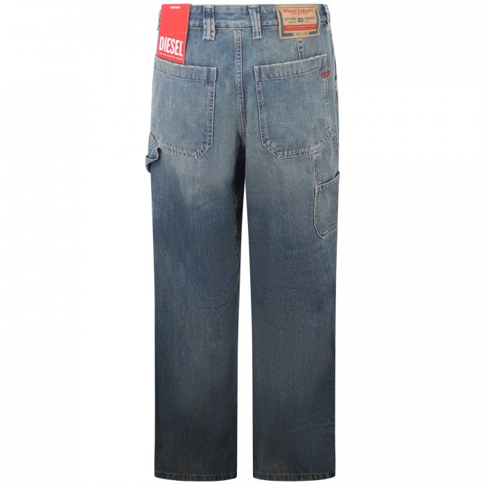 Jeans con tasconi blu per uomo Jeans con tasconi blu per uomo