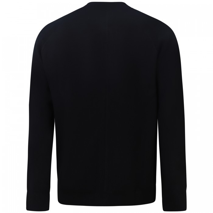 Cardigan nero con zip per uomo