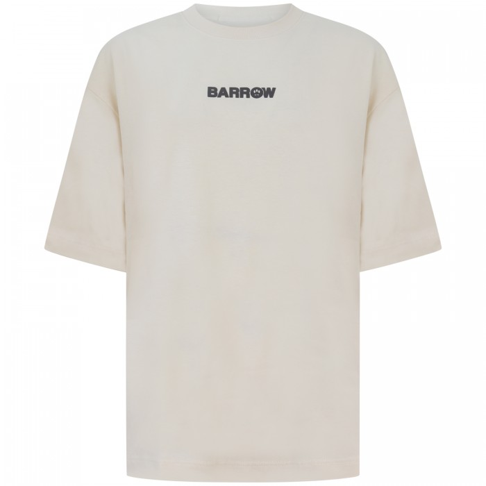 T-shirt beige con logo posteriore T-shirt beige con logo posteriore