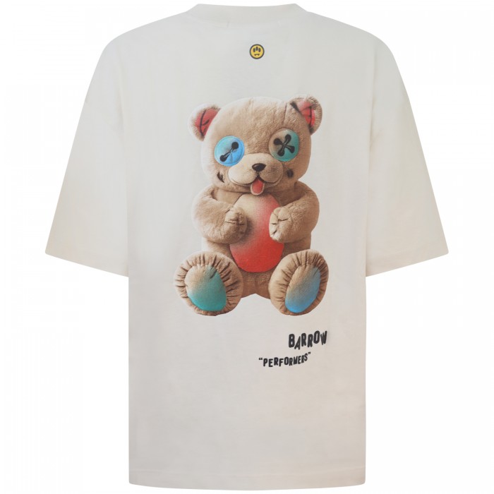 T-shirt beige con logo posteriore T-shirt beige con logo posteriore