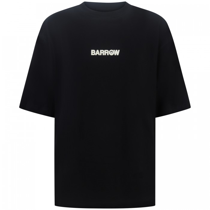 T-shirt nera con logo posteriore unisex T-shirt nera con logo posteriore unisex