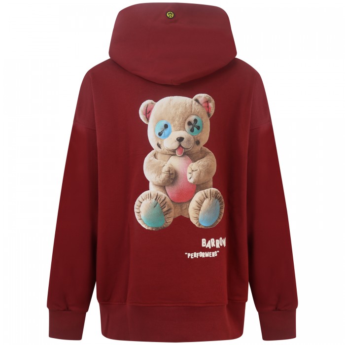 Felpa bordeaux con logo posteriore Felpa bordeaux con logo posteriore