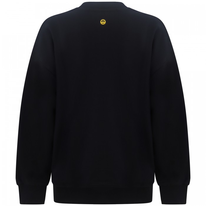 Felpa nera con logo Felpa nera con logo