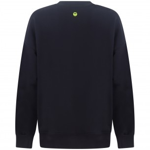 Felpa nera con logo 2