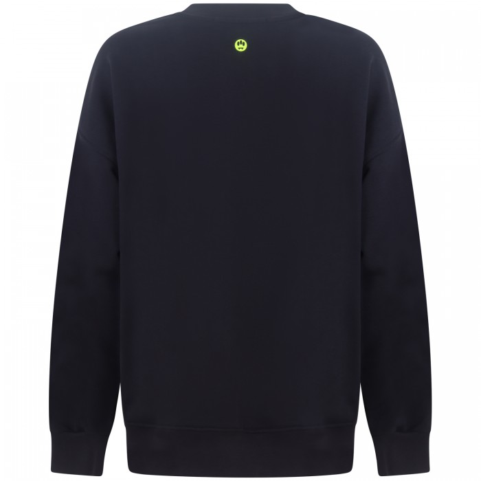 Felpa nera con logo Felpa nera con logo