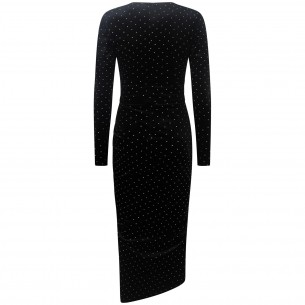 Abito lungo con strass nero... 2