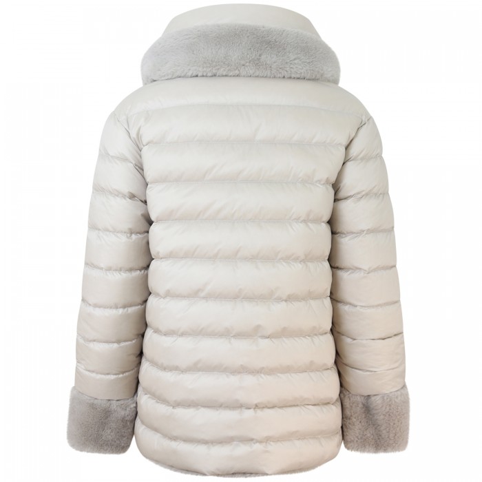 Piumino avorio reversibile per donna Piumino avorio reversibile per donna
