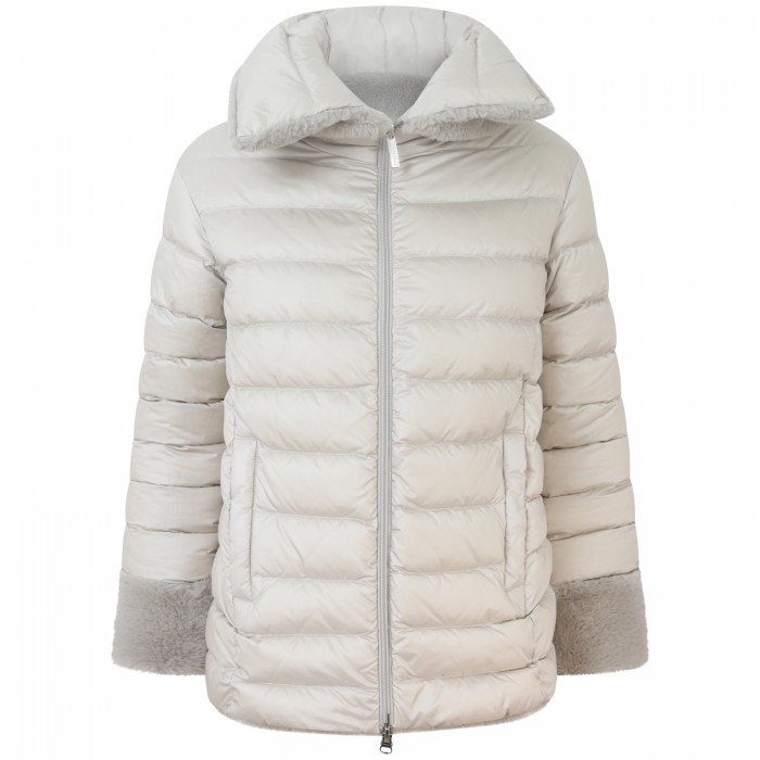 Piumino avorio reversibile per donna Piumino avorio reversibile per donna