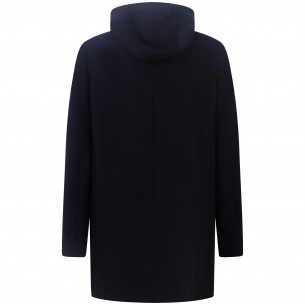 Cappotto blu con cappuccio...