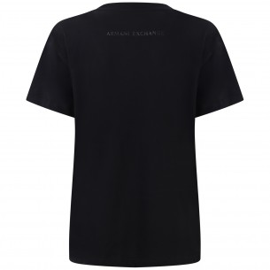 T-shirt nera per donna 2