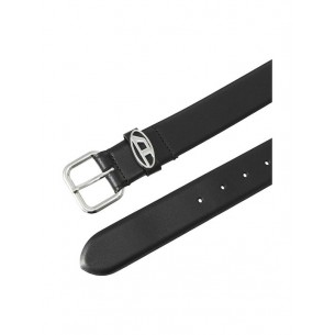 Cintura nera con logo per uomo 2