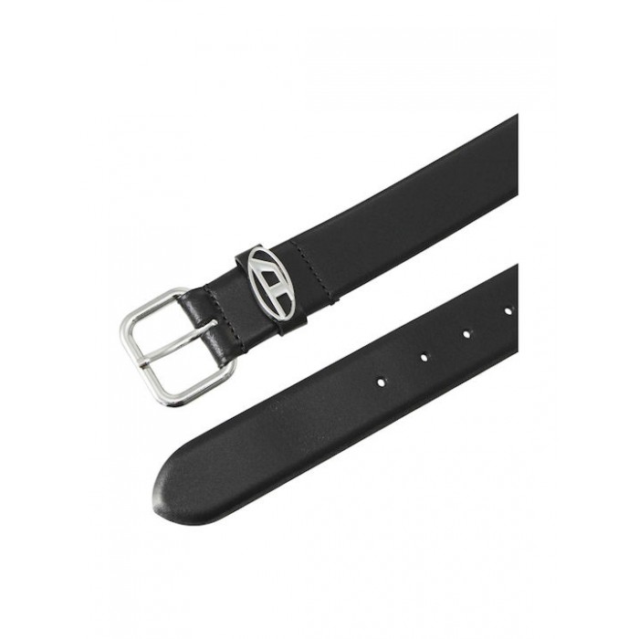 Cintura nera con logo per uomo Cintura nera con logo per uomo