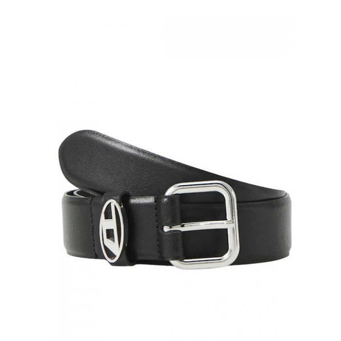 Cintura nera con logo per uomo Cintura nera con logo per uomo