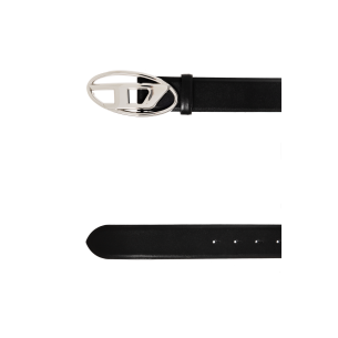 Cintura nera con logo per uomo 2