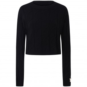 Maglione nero intrecciato...