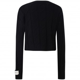 Maglione nero intrecciato... 2