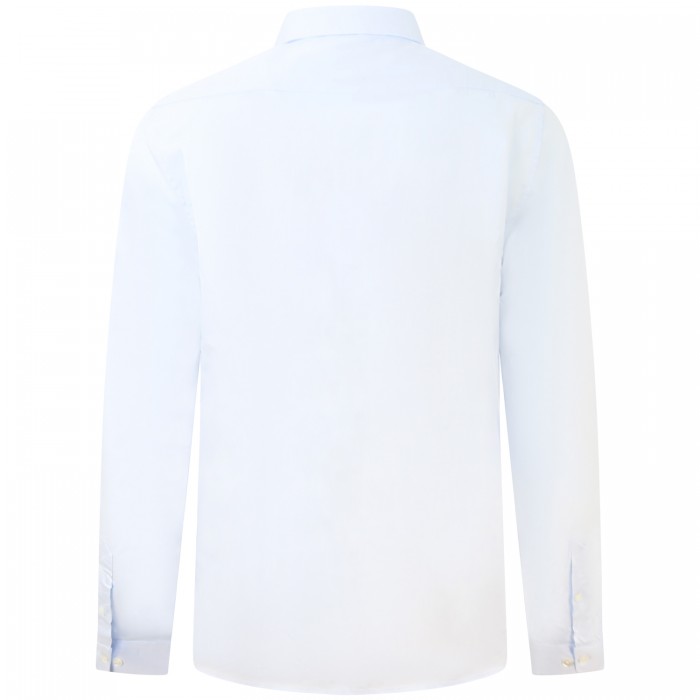 Camicia celeste con mini logo per uomo