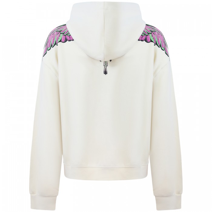 Felpa panna con stampa  per donna