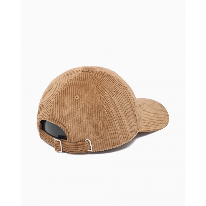 Berretto marrone con mini logo per uomo